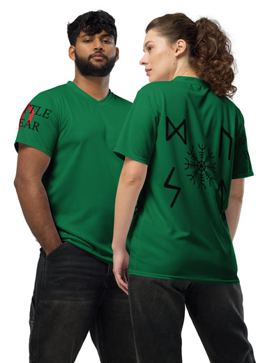 Green recycled unisex sports shirt